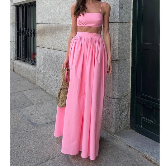 Serenne Summer 2025 Set - Tank Top With Long Skirt, Boho Style, Very Elegant