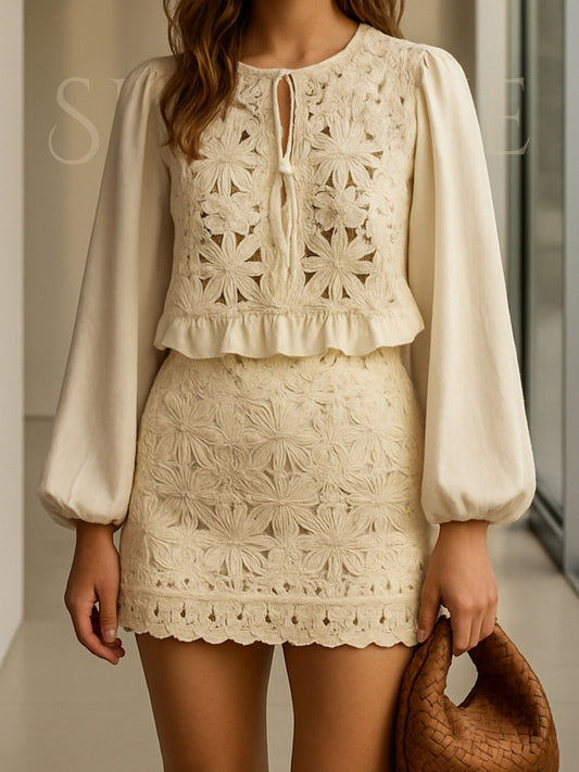 Serenne Dress and Set Retro Capricot - Women's Fashion Summer 2025