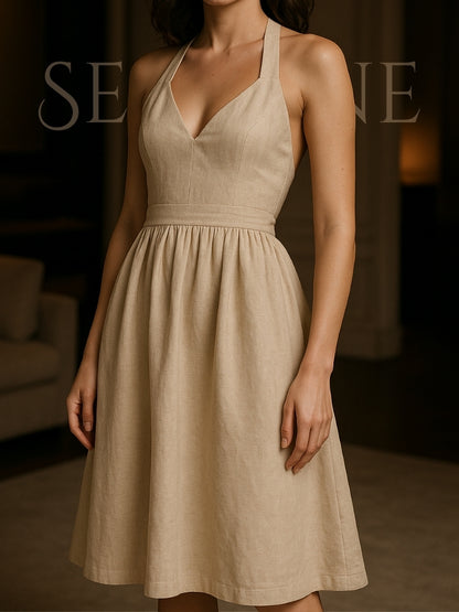 Bornladies Serenne V-Neck Dress - Beach Style, Spring and Summer