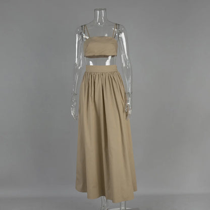 Serenne Summer 2025 Set - Tank Top With Long Skirt, Boho Style, Very Elegant