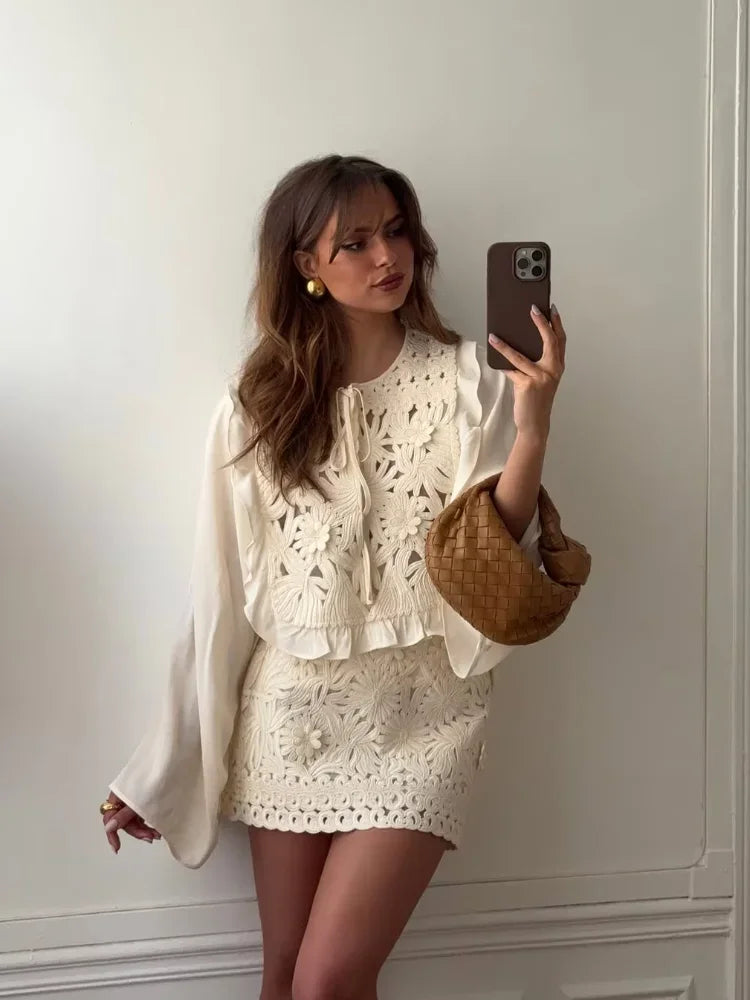 Serenne Dress and Set Retro Capricot - Women's Fashion Summer 2025
