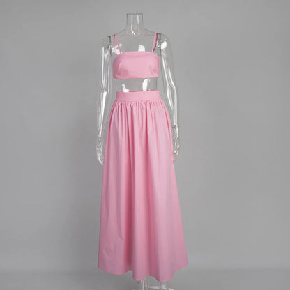 Serenne Summer 2025 Set - Tank Top With Long Skirt, Boho Style, Very Elegant