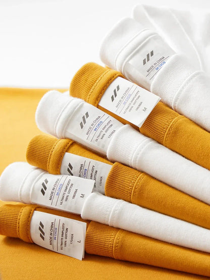 Serenne Oversized T-Shirt - Spring and Autumn, Plain, Long Sleeve, Basic and Elegant